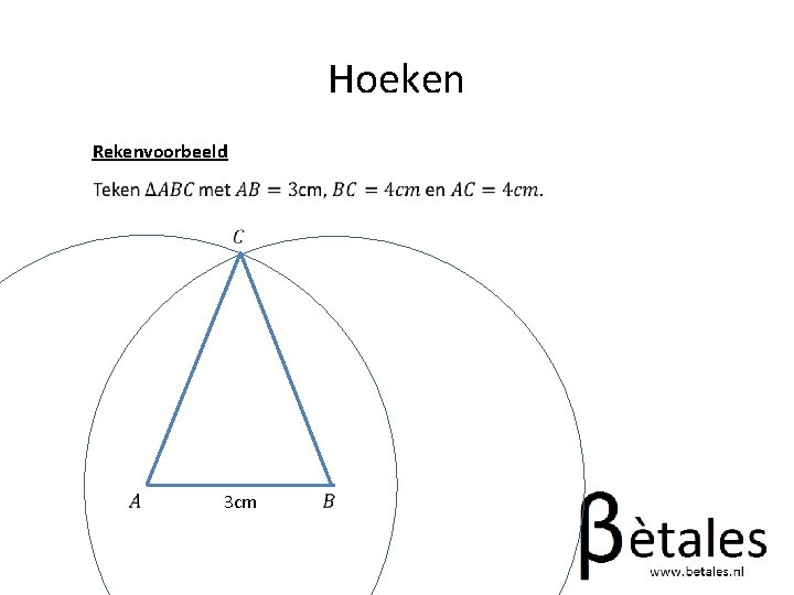 Hoeken Rekenvoorbeeld 3 cm 