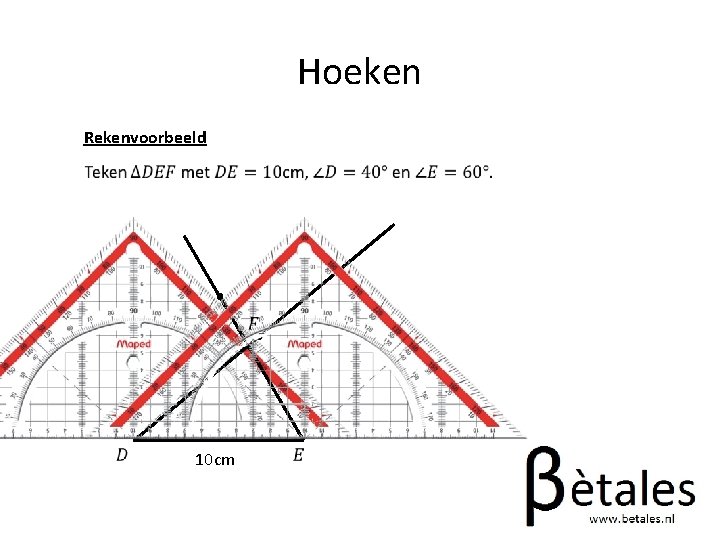 Hoeken Rekenvoorbeeld 10 cm 