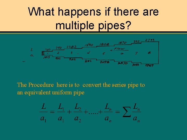 What happens if there are multiple pipes? The Procedure here is to convert the