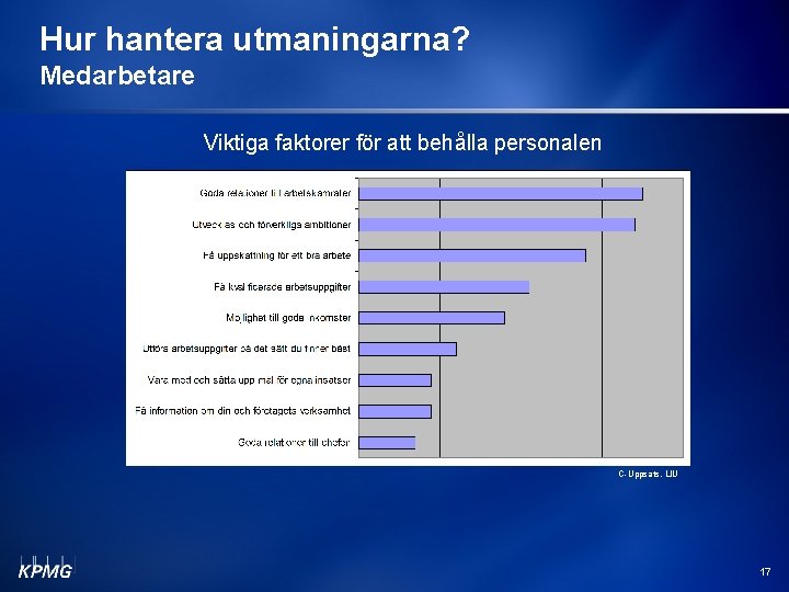 Hur hantera utmaningarna? Medarbetare Viktiga faktorer för att behålla personalen C-Uppsats, LIU 17 