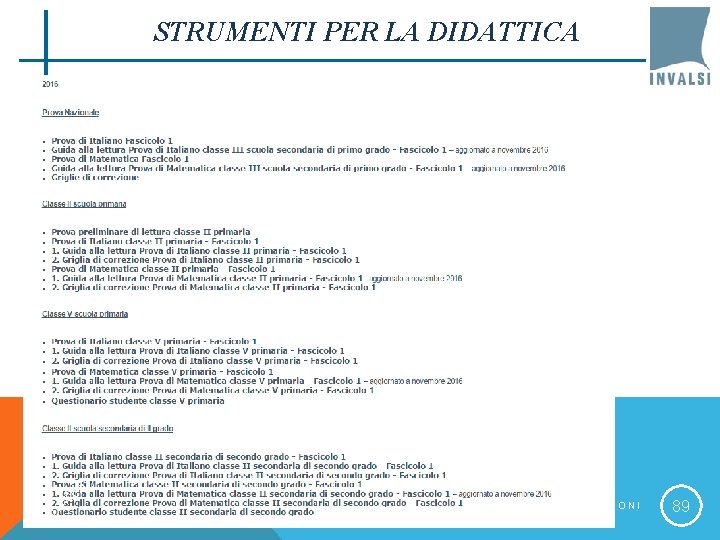 STRUMENTI PER LA DIDATTICA 20 0 0 /2 1 1 6/ AURELIA ORLANDONI 89