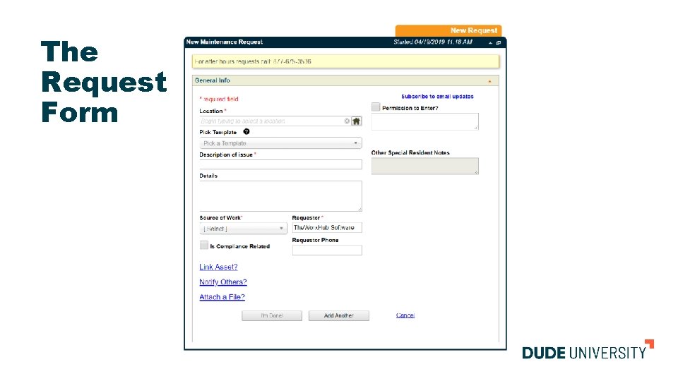 The Request Form 