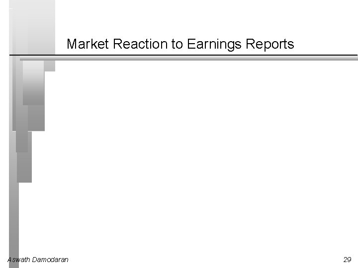 Market Reaction to Earnings Reports Aswath Damodaran 29 