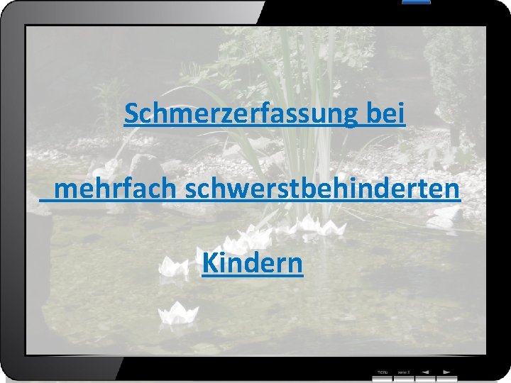 Schmerzerfassung bei mehrfach schwerstbehinderten Kindern 