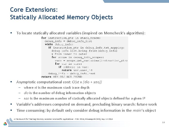 Core Extensions: Statically Allocated Memory Objects § To locate statically allocated variables (inspired on Core Extensions: Statically Allocated Memory Objects § To locate statically allocated variables (inspired on