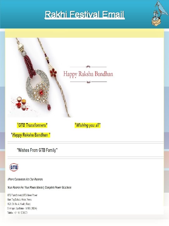 Rakhi Festival Email 