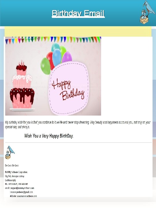 Birthday Email 