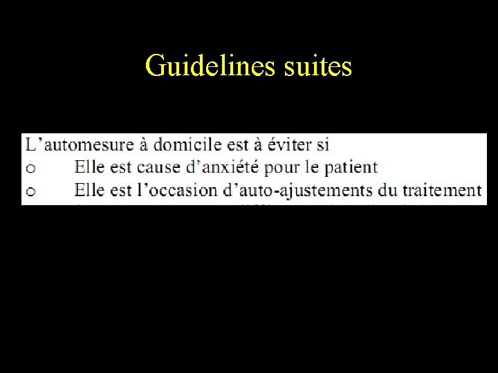 Guidelines suites 