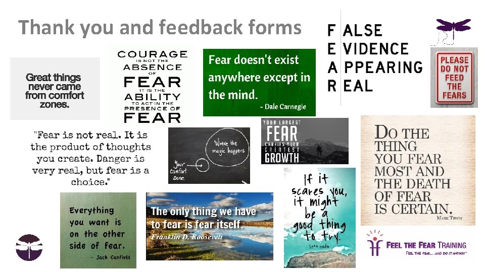 Thank you and feedback forms 