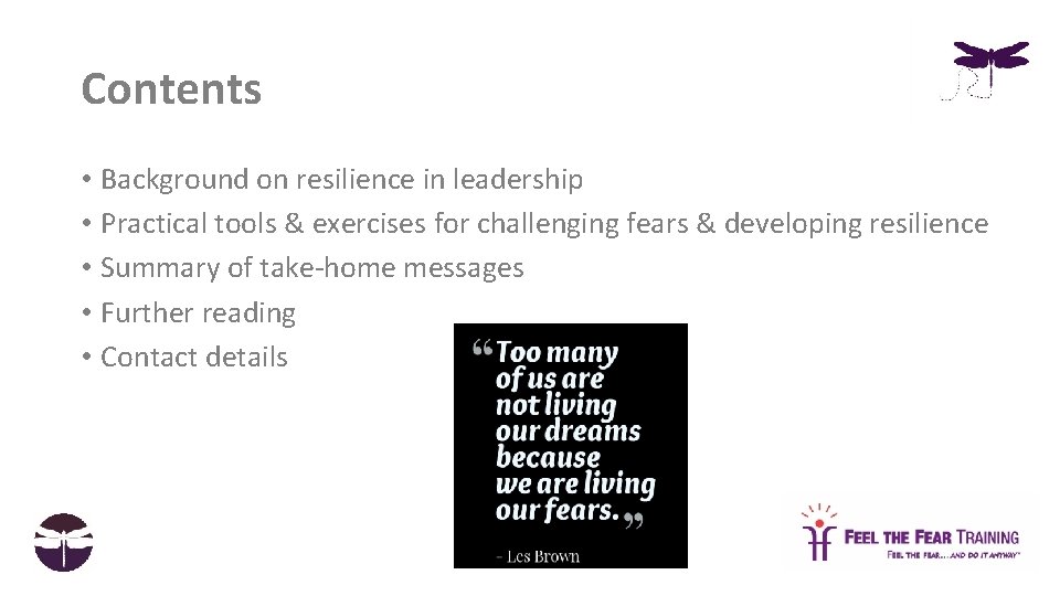 Contents • Background on resilience in leadership • Practical tools & exercises for challenging