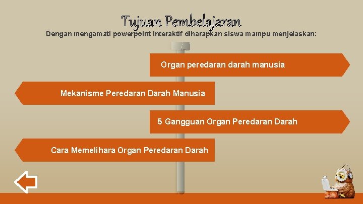 Dengan mengamati powerpoint interaktif diharapkan siswa mampu menjelaskan: Organ peredaran darah manusia Mekanisme Peredaran