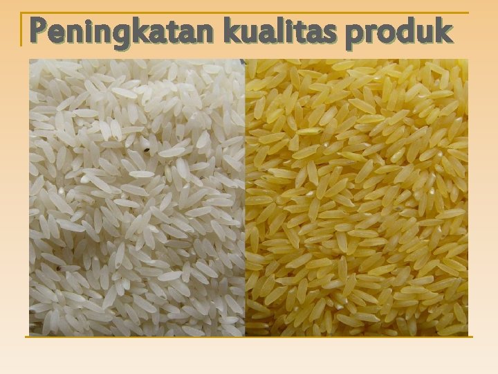 Peningkatan kualitas produk 