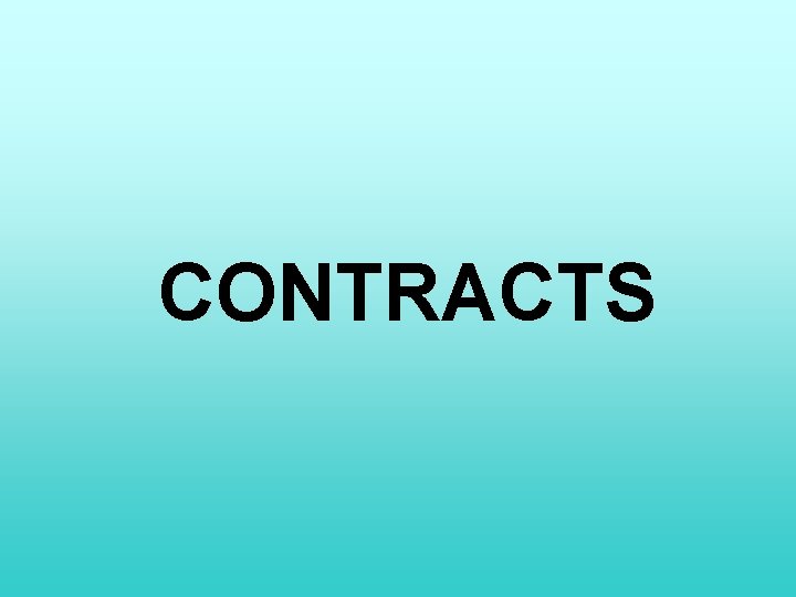 CONTRACTS 