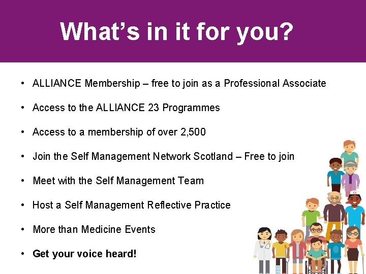 What’s in it for you? • ALLIANCE Membership – free to join as a What’s in it for you? • ALLIANCE Membership – free to join as a