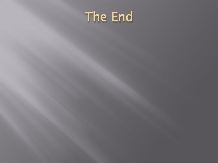 The End 