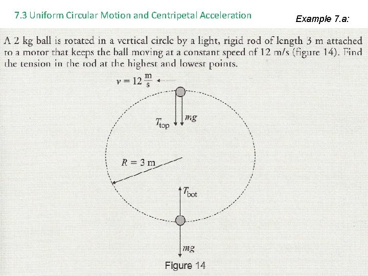 7. 3 Uniform Circular Motion and Centripetal Acceleration Example 7. a: 