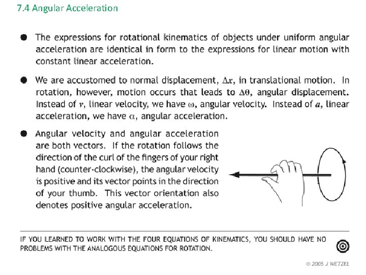 7. 4 Angular Acceleration 