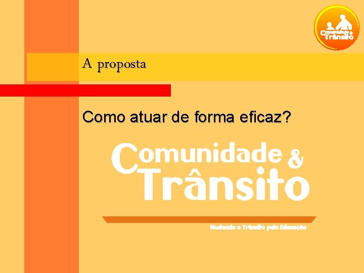 A proposta Como atuar de forma eficaz? 