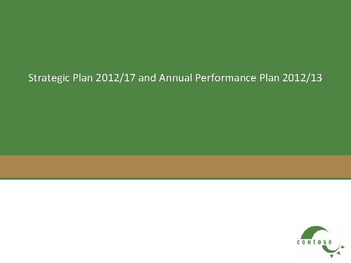Strategic Plan 2012/17 and Annual Performance Plan 2012/13 