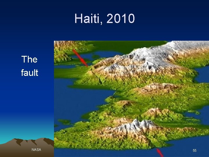 Haiti, 2010 The fault NASA 55 