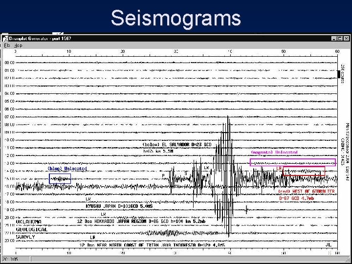 Seismograms 6 