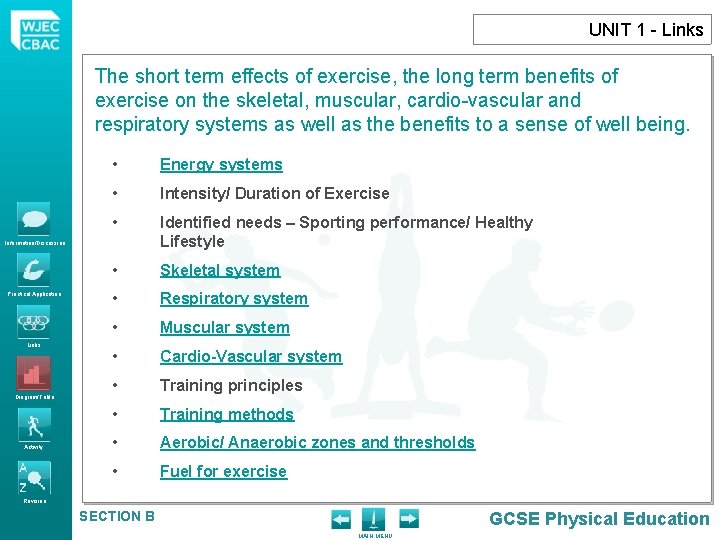 UNIT 1 - Links The short term effects of exercise, the long term benefits