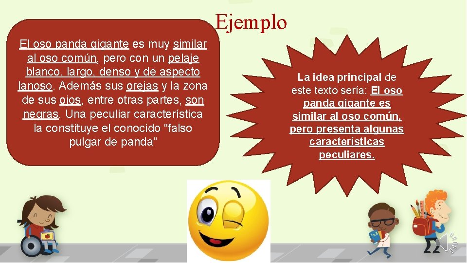 Ejemplo El oso panda gigante es muy similar al oso común, pero con un Ejemplo El oso panda gigante es muy similar al oso común, pero con un