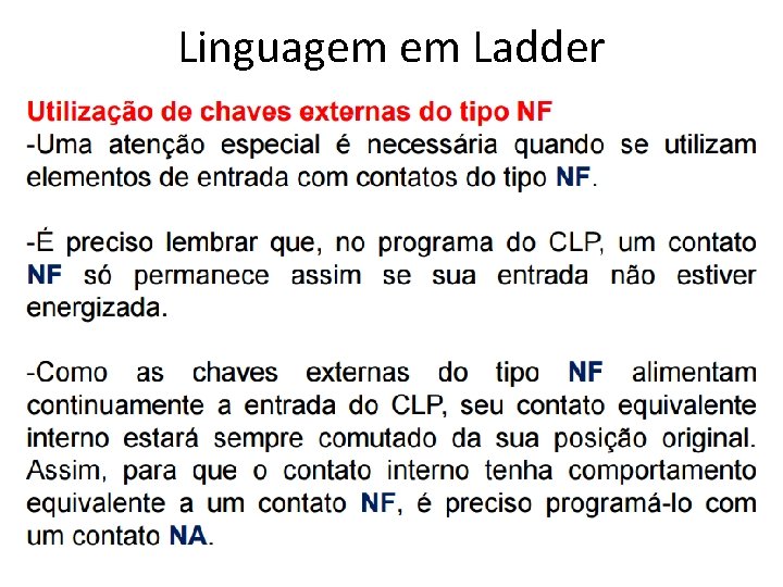 Linguagem em Ladder 