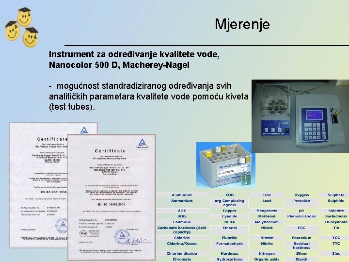 Mjerenje Instrument za određivanje kvalitete vode, Nanocolor 500 D, Macherey-Nagel - mogućnost standradiziranog određivanja