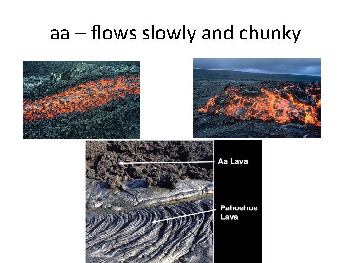 aa – flows slowly and chunky 