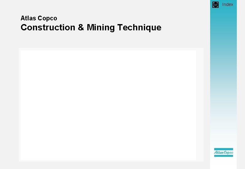  • Index Atlas Copco Construction & Mining Technique 