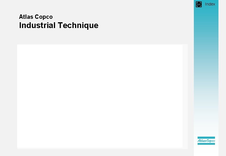  • Index Atlas Copco Industrial Technique 