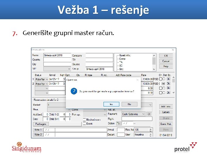 Vežba 1 – rešenje 7. Generišite grupni master račun. 