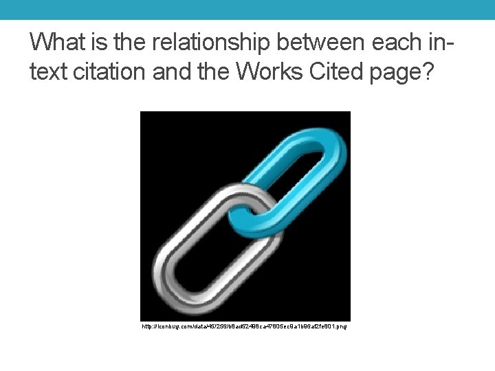 What is the relationship between each intext citation and the Works Cited page? http: