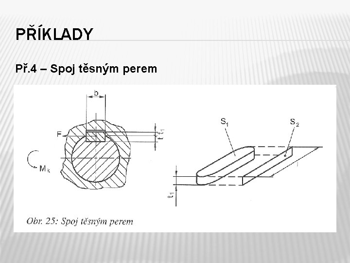 PŘÍKLADY Př. 4 – Spoj těsným perem 