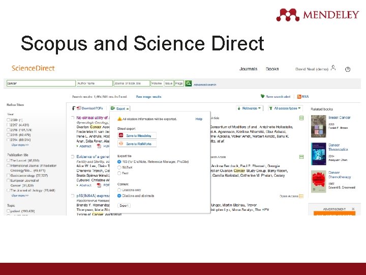 Scopus and Science Direct 