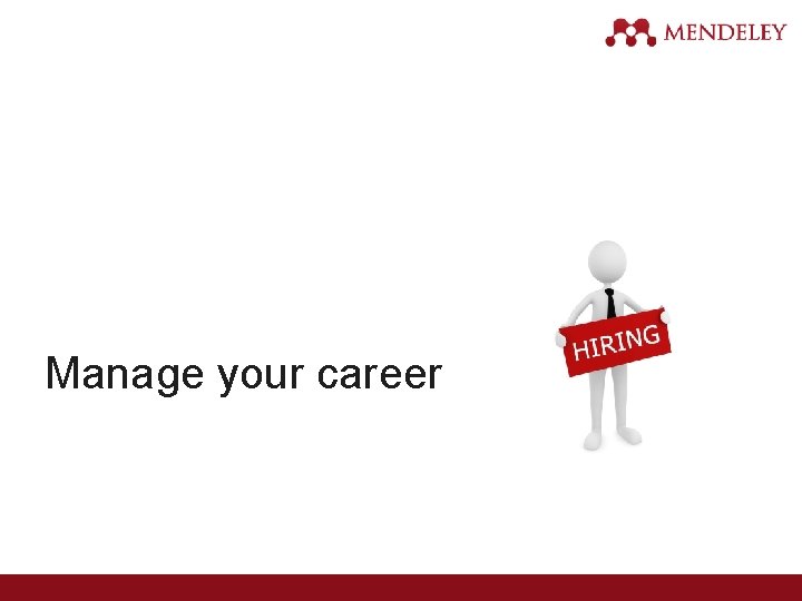 Manage your career 