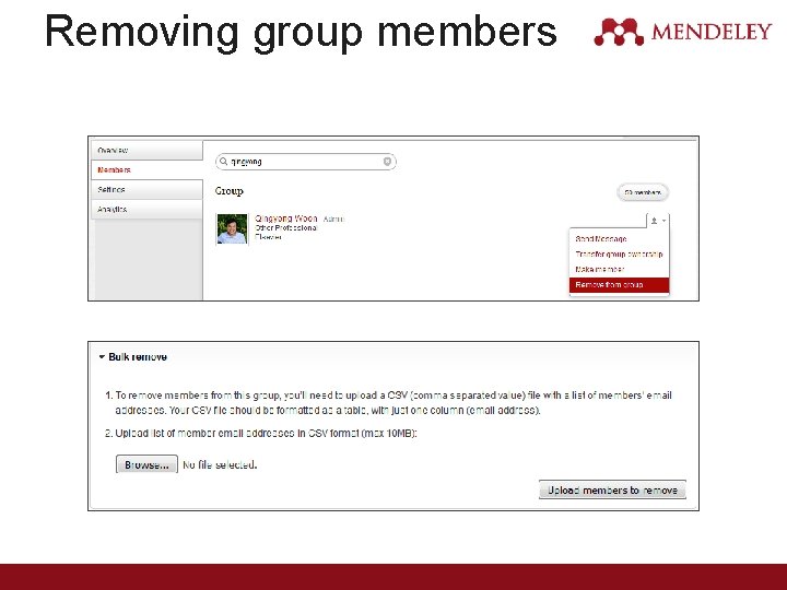 Removing group members 