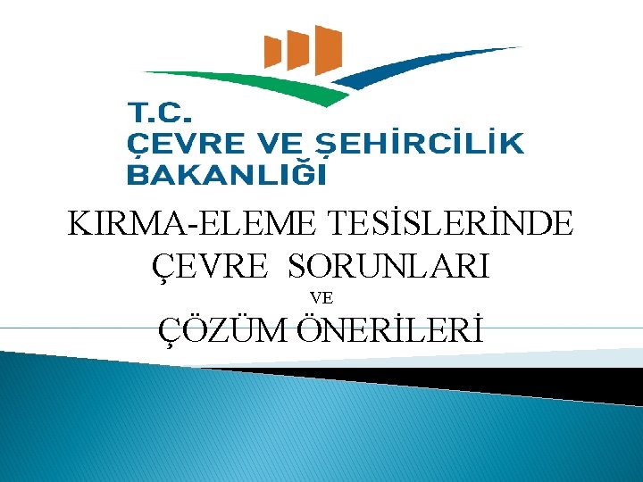 KIRMA-ELEME TESİSLERİNDE ÇEVRE SORUNLARI VE ÇÖZÜM ÖNERİLERİ 