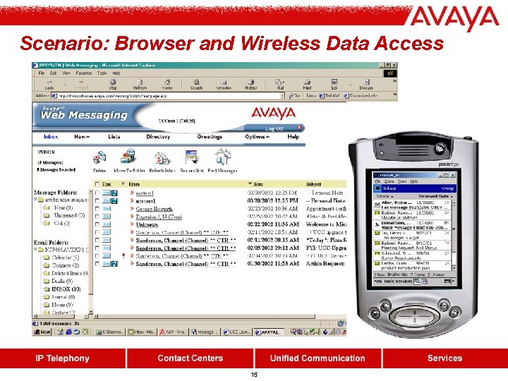 Scenario: Browser and Wireless Data Access 15 Scenario: Browser and Wireless Data Access 15