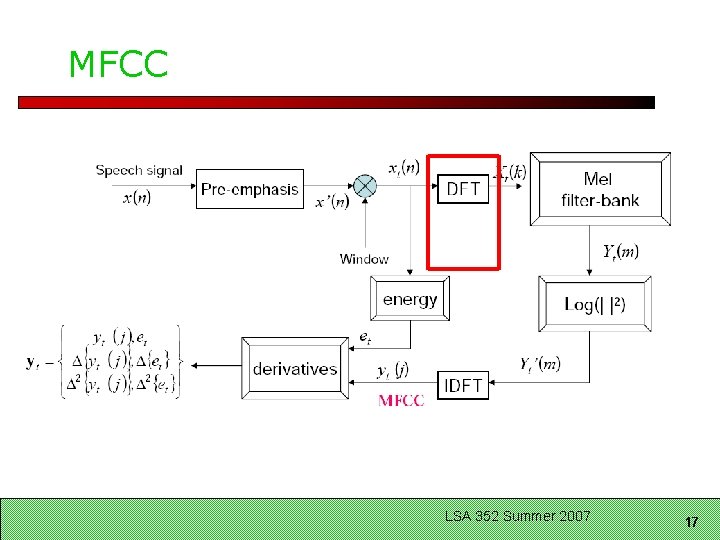 MFCC LSA 352 Summer 2007 17 