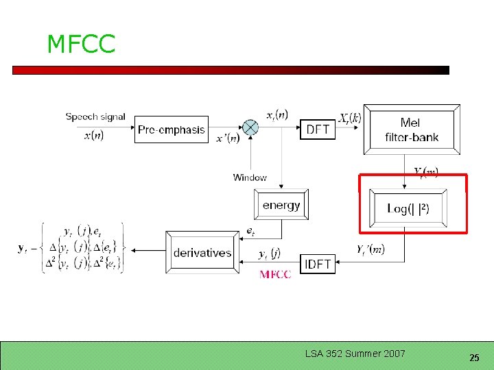 MFCC LSA 352 Summer 2007 25 