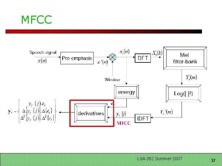 MFCC LSA 352 Summer 2007 37 