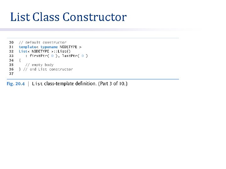 List Class Constructor 