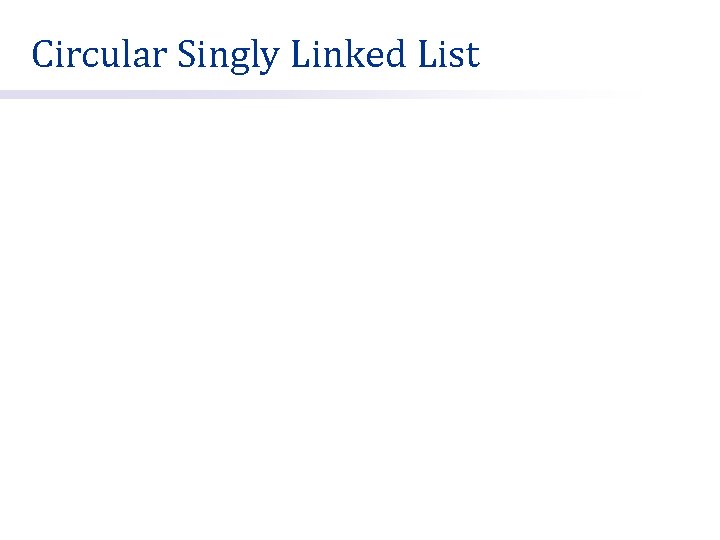 Circular Singly Linked List 