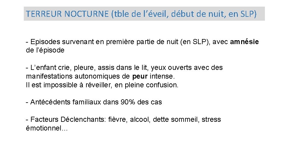 Place Des Diffrents Enregistrements Au Cours Du Sommeil