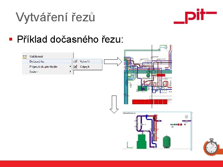 Vytváření řezů § Příklad dočasného řezu: www. pit. de 