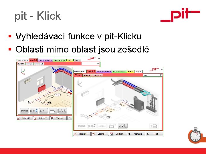 pit - Klick § Vyhledávací funkce v pit-Klicku § Oblasti mimo oblast jsou zešedlé
