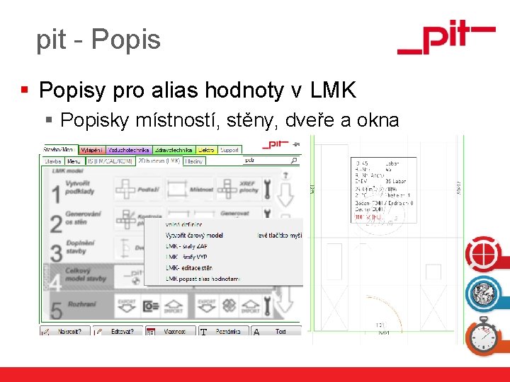 pit - Popis § Popisy pro alias hodnoty v LMK § Popisky místností, stěny,