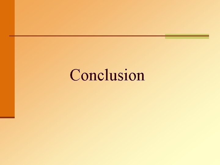 Conclusion 